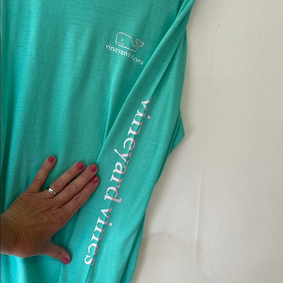 Vineyard Vines Soft Green Long Sleeve Logo Top - Picture 5 of 7